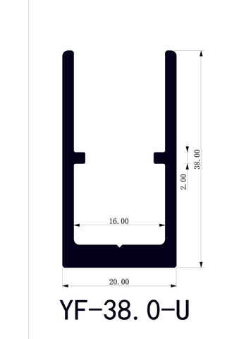 Weather-Resistant YF-38.0mm-U Polyamide Strips for Building Systems