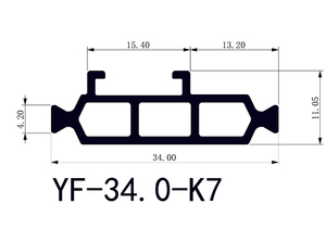 High-Strength 34.0mm K7 Polyamide Strips for Thermal Isolation in Aluminum Systems