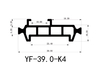 39mm PA66GF25 Hollow Chamber Thermal Break Strips