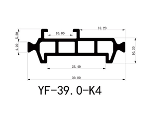 39mm PA66GF25 Hollow Chamber Thermal Break Strips